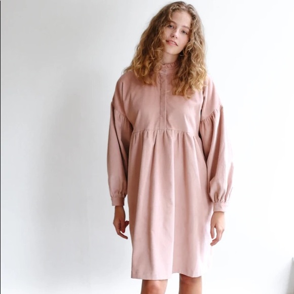 Pink Corduroy Dress - Picture 2 of 10